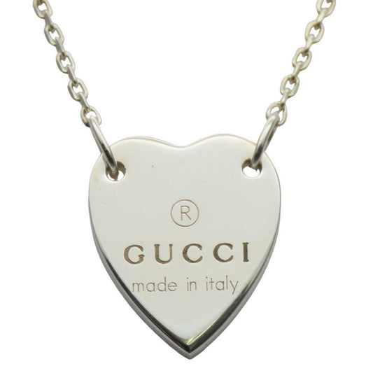 Gucci necklace trade plate SV925 approximately 7.9g silver heart pendant women's GUCCI