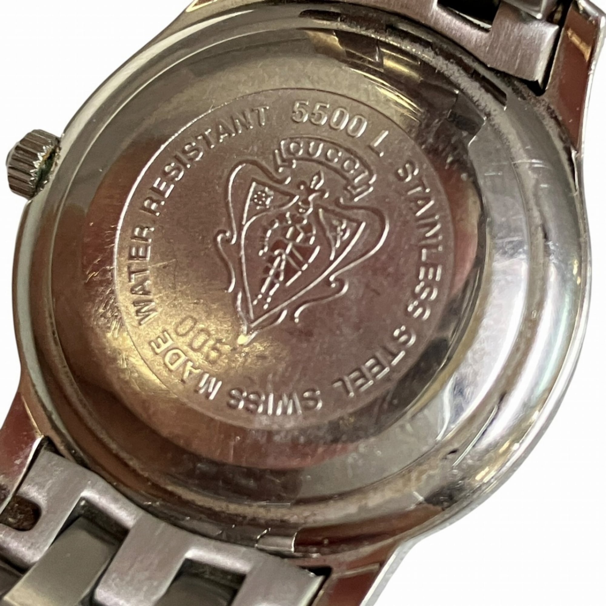 Gucci watch, total weight 63g, stainless steel, quartz movement, black dial, 5500L — Good