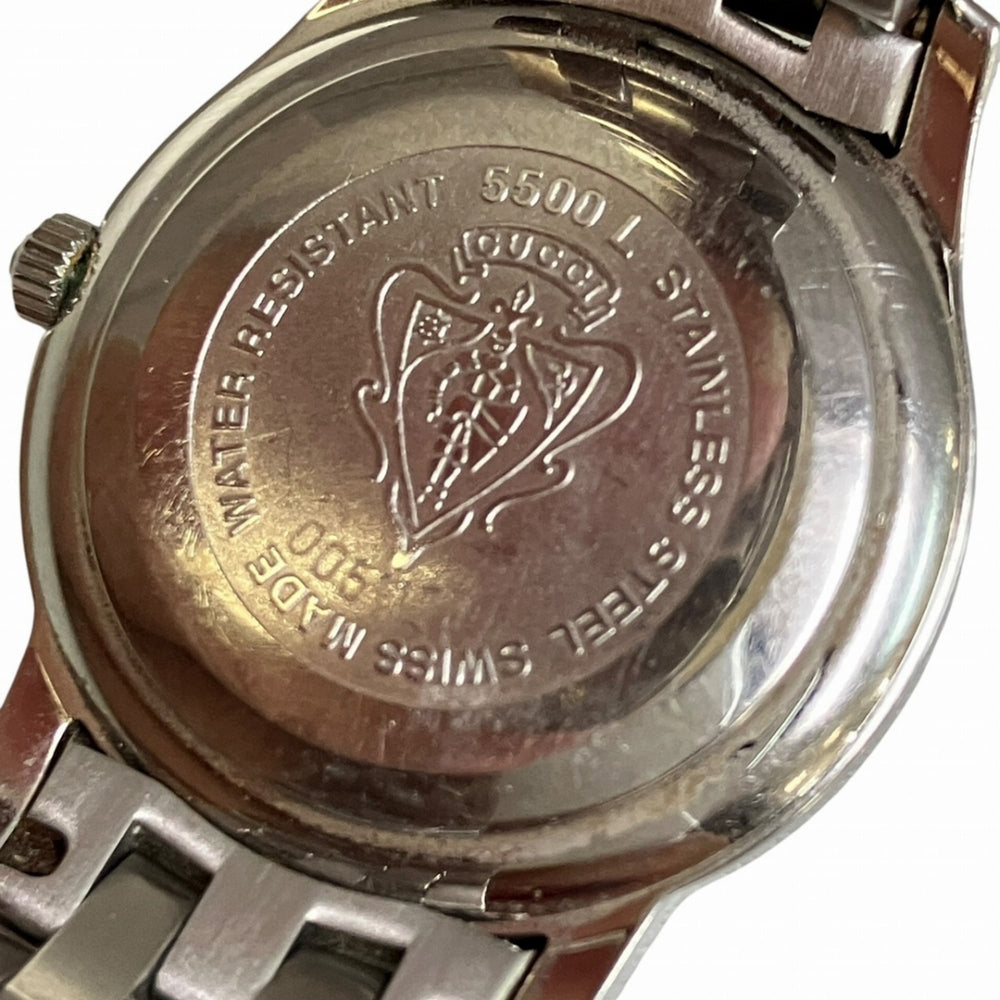 Gucci watch, total weight 63g, stainless steel, quartz movement, black dial, 5500L — Good