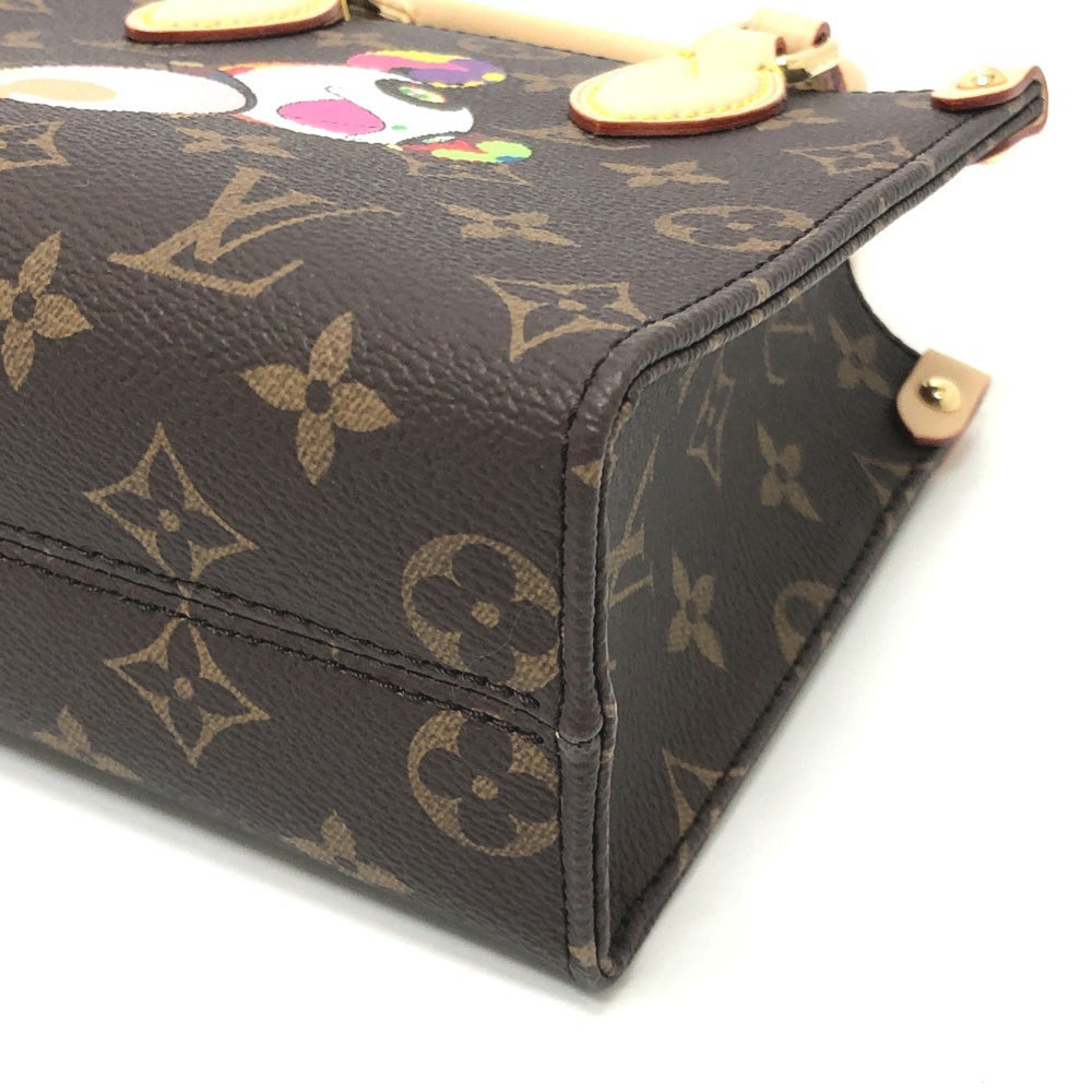 LOUIS VUITTON M13668 LV x TM On the Go BB Takashi Murakami Panda 2WAY Bag Shoulder Handbag Crossbody Monogram Canvas Women's Brown — New