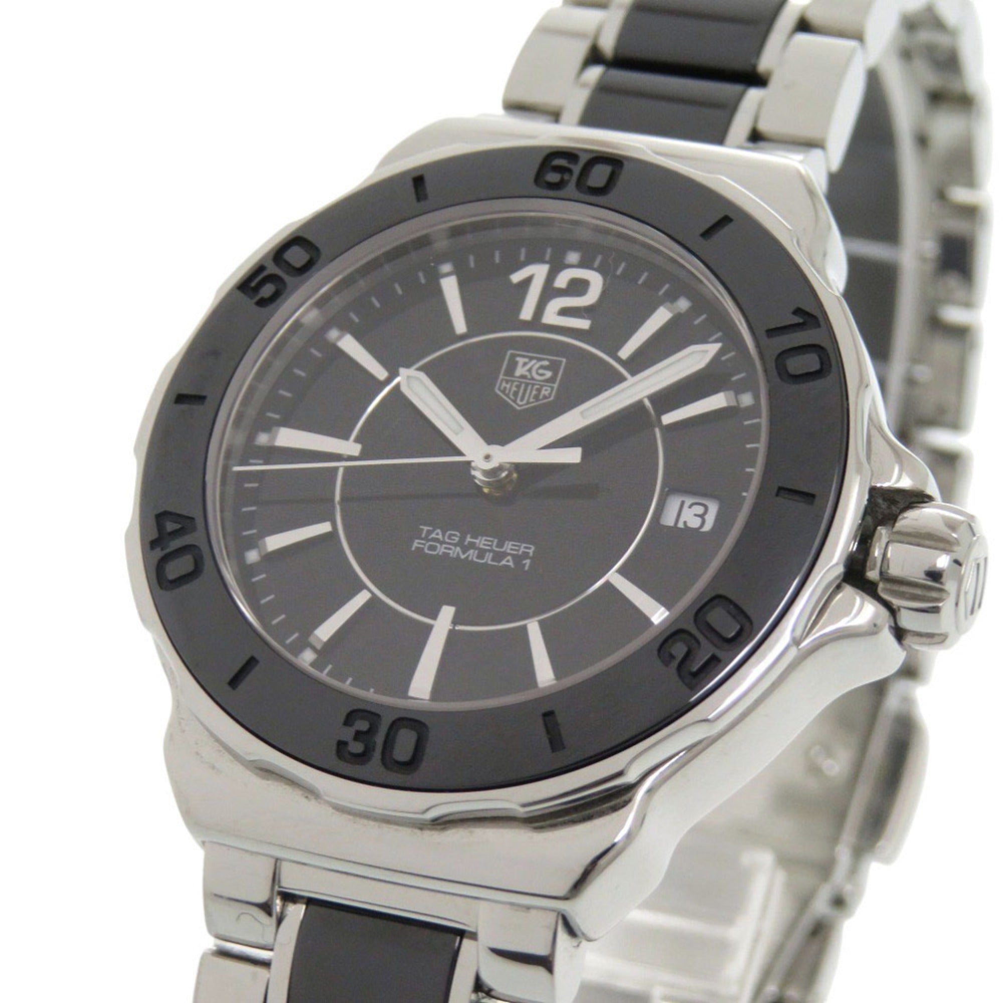 TAG Heuer Formula 1 WAH1210.BA0859 Stainless Steel Black/Silver Dial Quartz Watch 0330 HEUER — Good