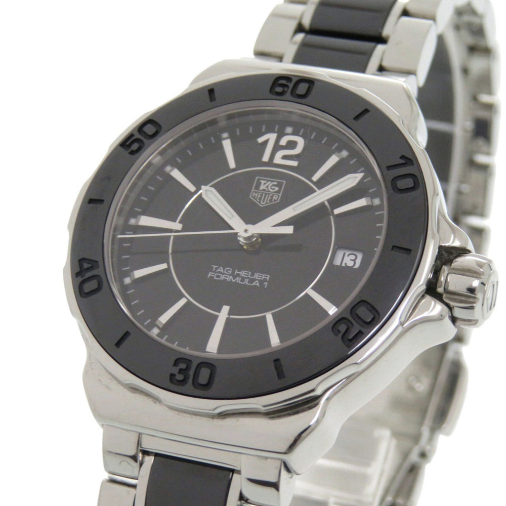 TAG Heuer Formula 1 WAH1210.BA0859 Stainless Steel Black/Silver Dial Quartz Watch 0330 HEUER — Good