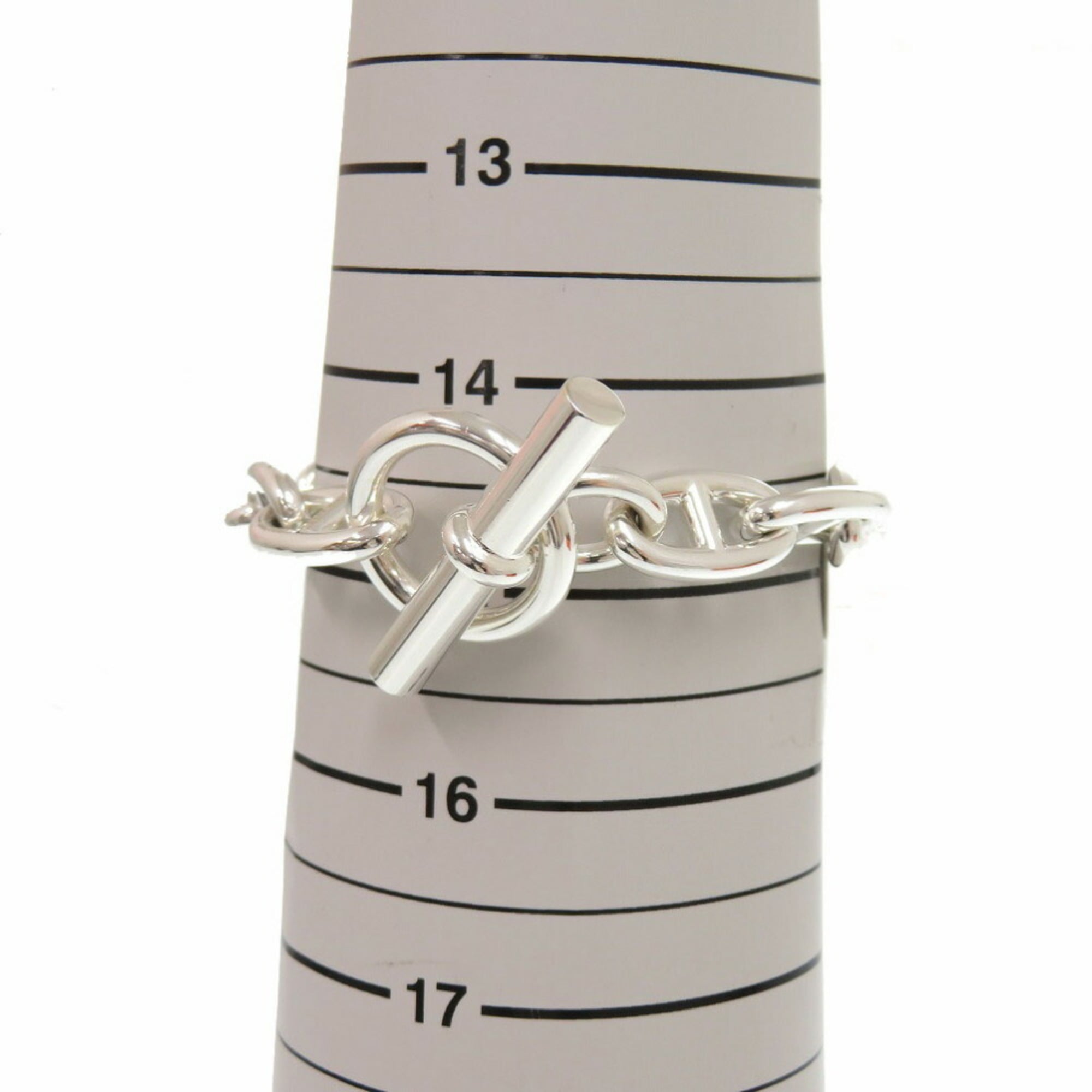 Unused Hermes Chaine d'Ancre GM 11 links Silver 925 Bracelet 0506HERMES — Like New