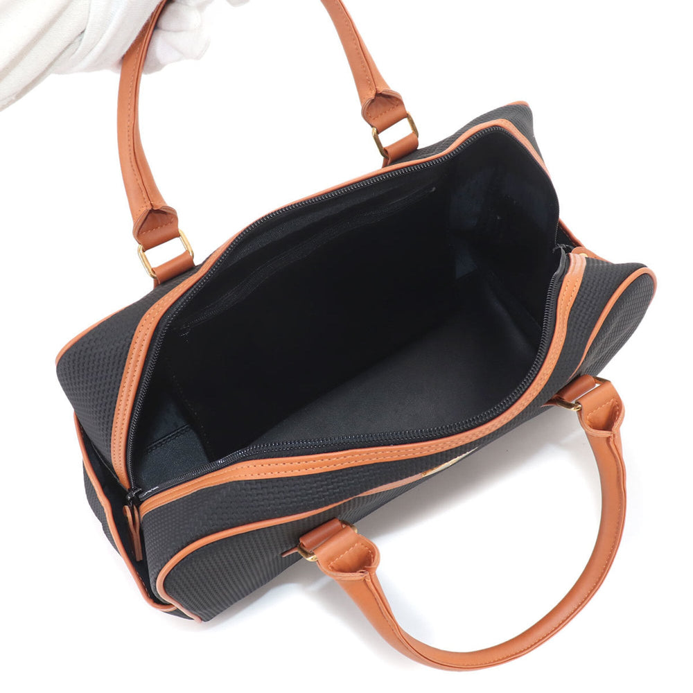 Yves Saint Laurent Boston Handbag, Leather, Black/Brown, Gold Hardware — Like New