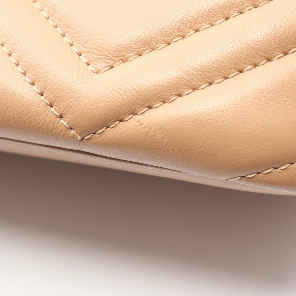 Gucci GG Marmont handbag, leather, women's, beige, 739166