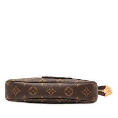 Louis Vuitton LV x TM Monogram Pochette Accessoires Takashi Murakami Handbag M13440 Brown Leather Women's LOUIS VUITTON — Like New