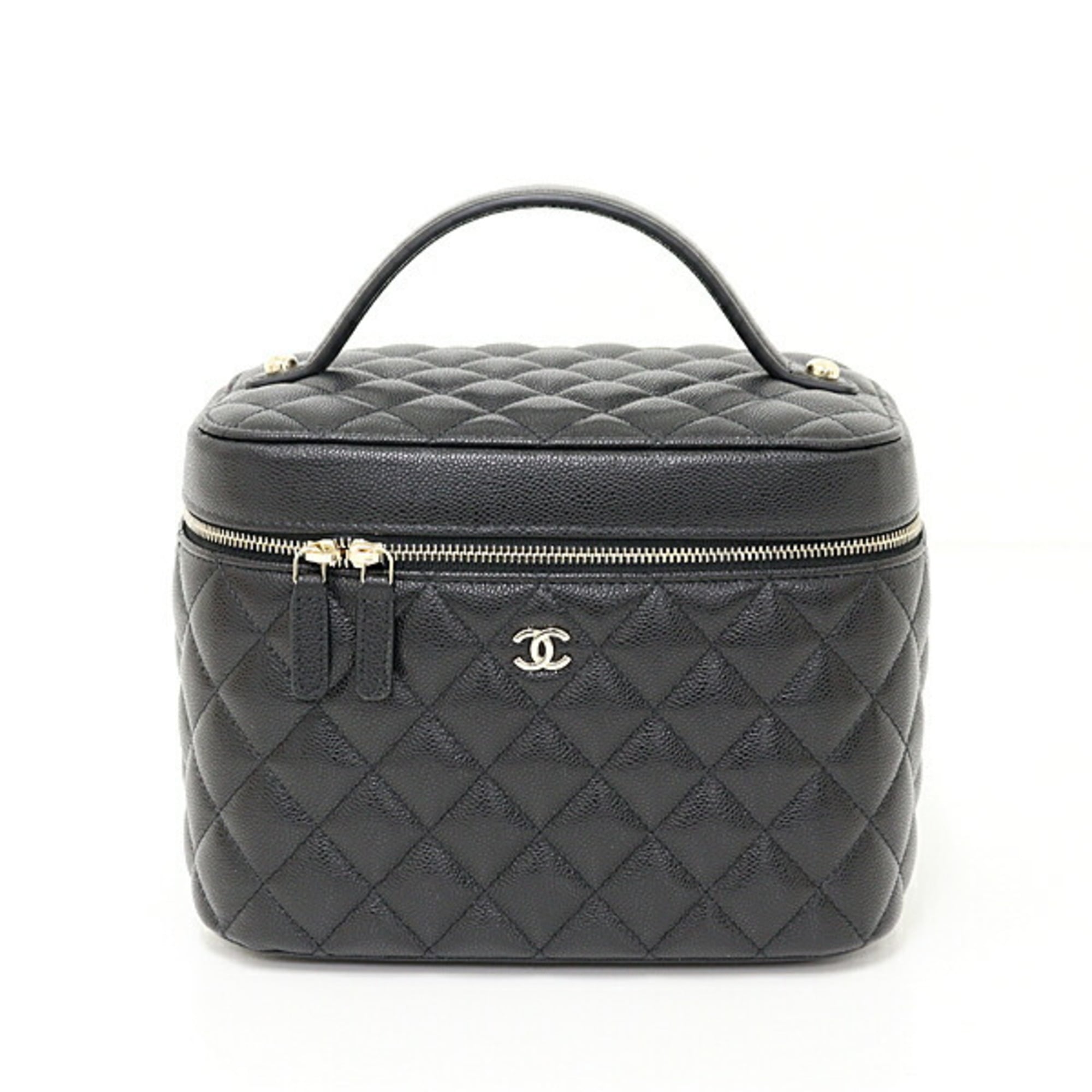 CHANEL Timeless Classic Vanity Bag Caviar Skin AP2573 Black Matelasse Unused F-04622 — New - Store Return