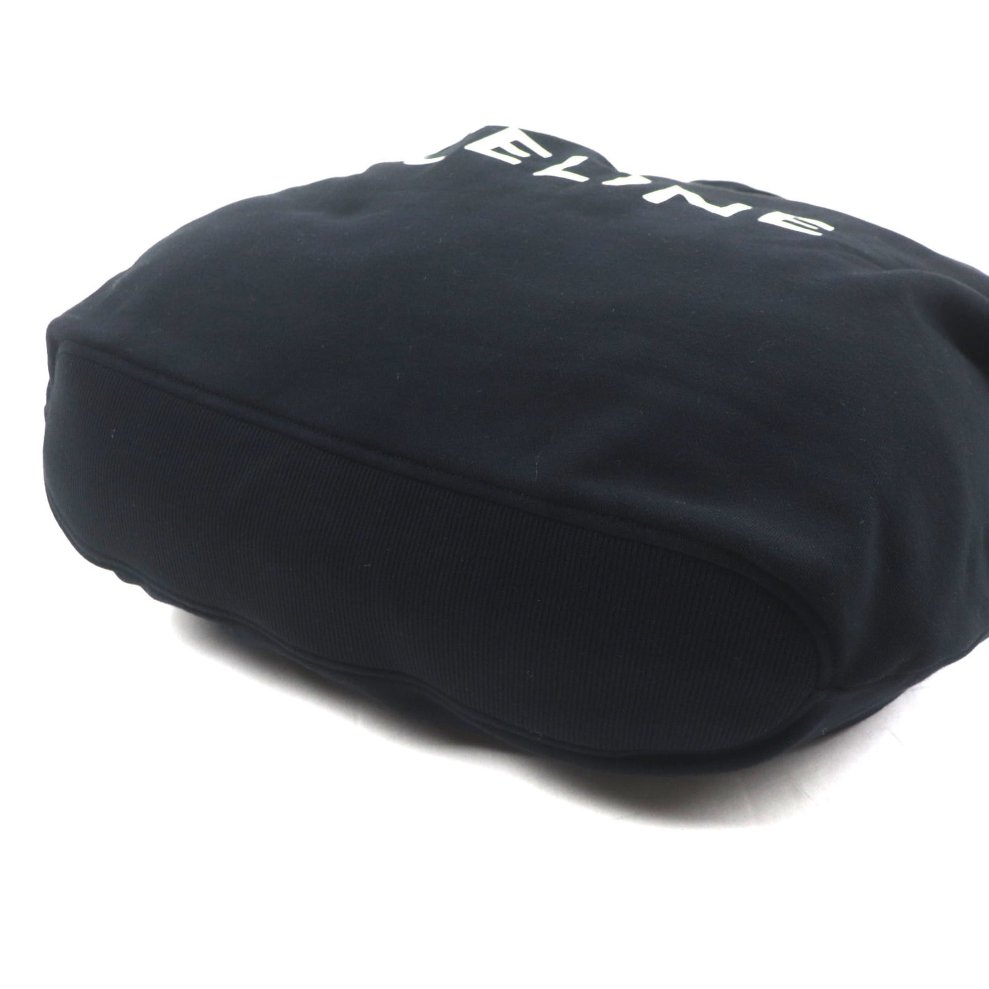 CELINE 11020 2EKO MEDIUM SWEAT BAG, Medium Sweat Bag with Logo Print, Crossbody/Shoulder Bag, Black, Includes Dust Made in Italy, Authentic, Men's — Like New