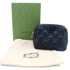 GUCCI 72604 GG Marmont Makeup Pouch, Small Item Black and Purple, Box Dust Bag Included, Made in Italy, Women's — Like New