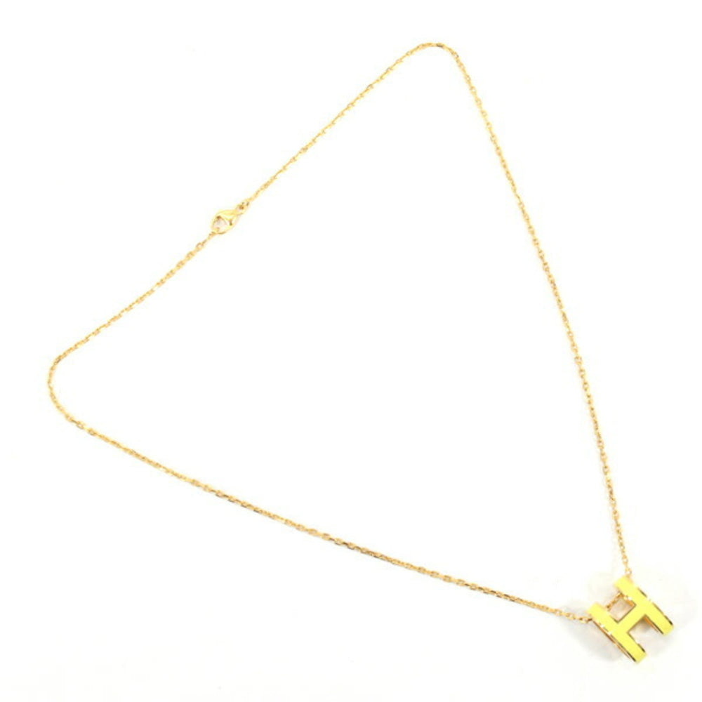 Hermes Hermès Pop H Necklace in Yellow Gold and Lacquer, Women's, T6029 — Like New