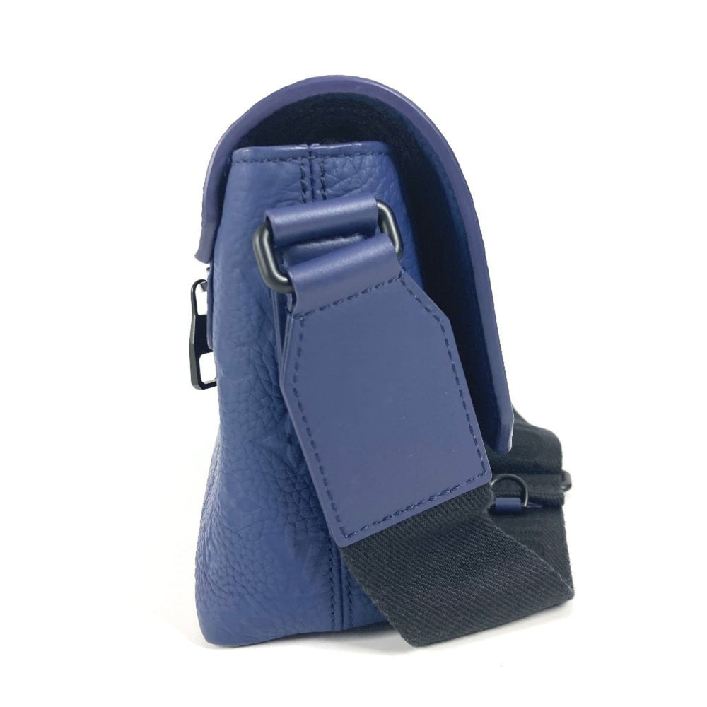 LOUIS VUITTON M11692 Monogram Embossed S Cape Messenger Bag Crossbody Flap Shoulder Taurillon Leather Men's Women's Sapphire Blue — Like New