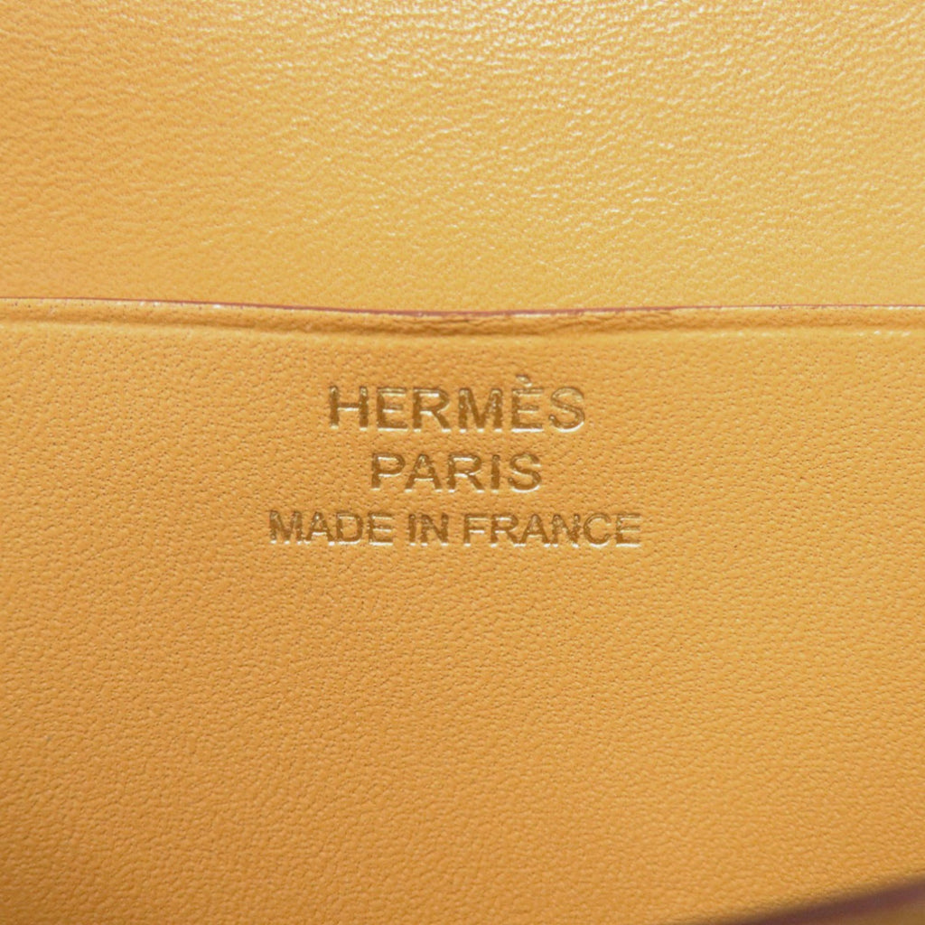 Excellent condition Hermès Bearn soufflet Vautadelact Paille long wallet, gold hardware, A stamp (made in 2017), 1218 HERMES