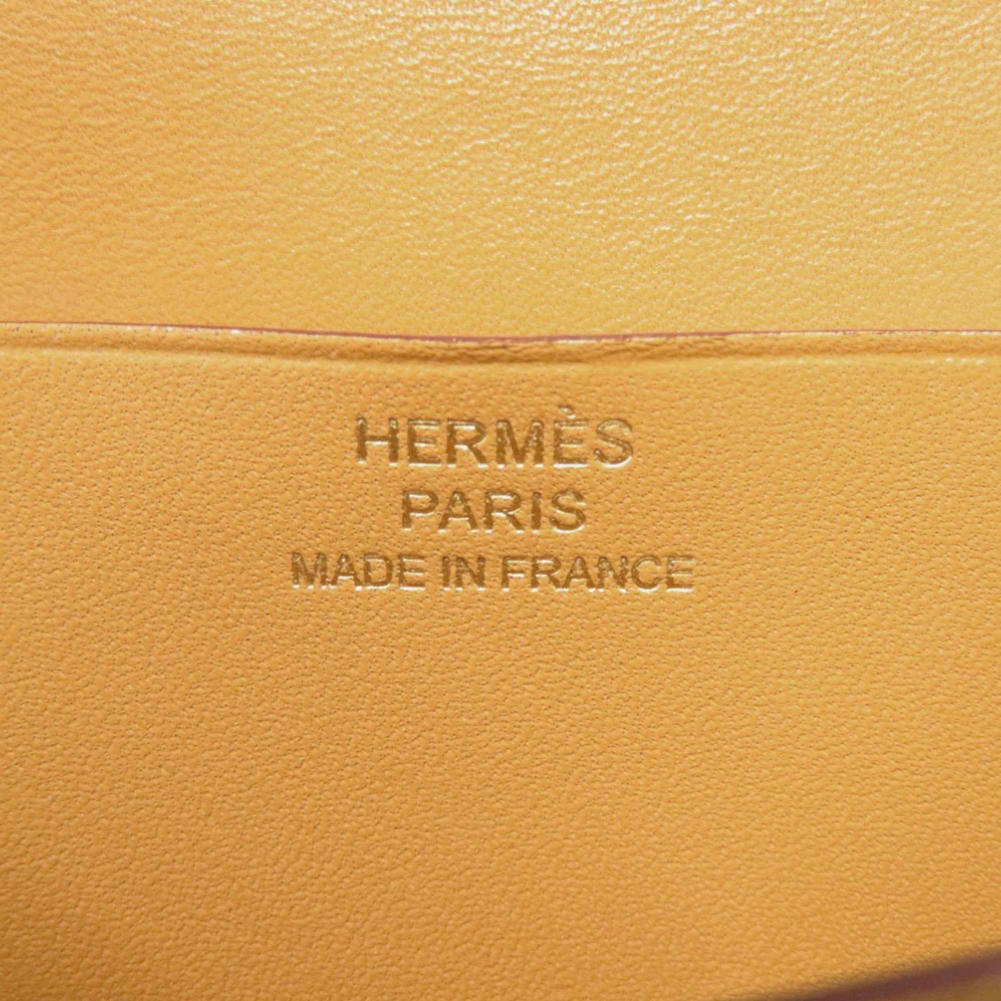 Excellent condition Hermès Bearn soufflet Vautadelact Paille long wallet, gold hardware, A stamp (made in 2017), 1218 HERMES