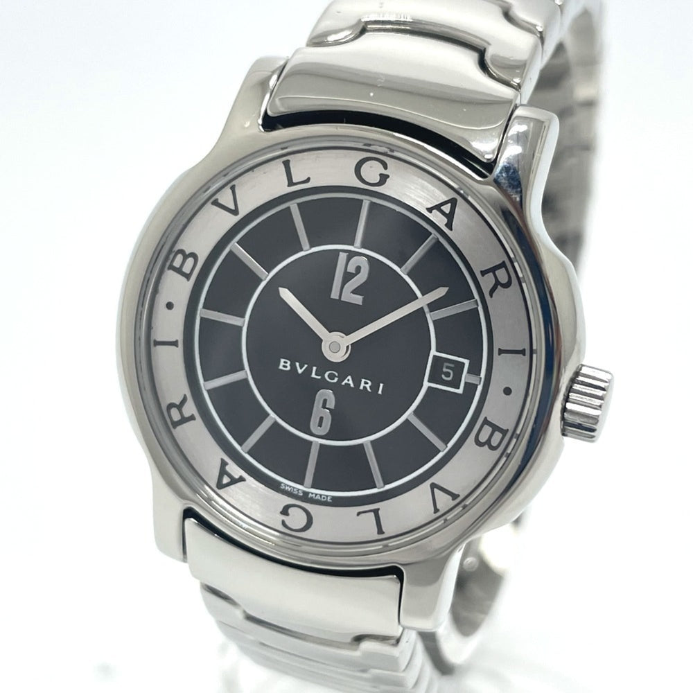 BVLGARI ST29S Solotempo Quartz Date Watch, Stainless Steel, Women's, Silver — Very Good