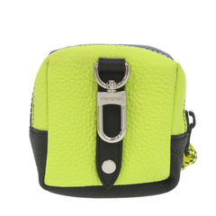 Louis Vuitton Square Pouch Colorblocks M00739 Taurillon Leather Blue-Gray Yellow Accessory Bag Charm LV 0775 LOUIS VUITTON — Like New