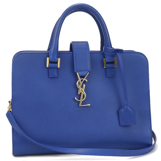 SAINT LAURENT Saint Laurent Handbag 357395 2-Way Monogram Cabas Handbag, Women's, Blue