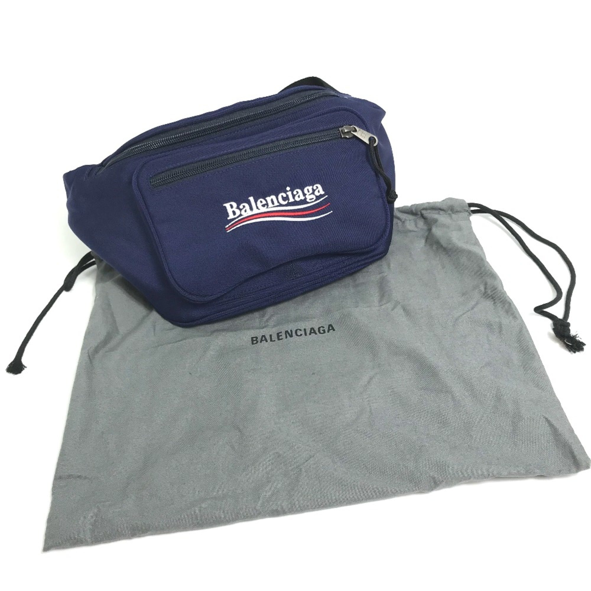 Balenciaga 482389 Men's Women's Bag Waist Pouch Belt bag body bag Navy — Like New