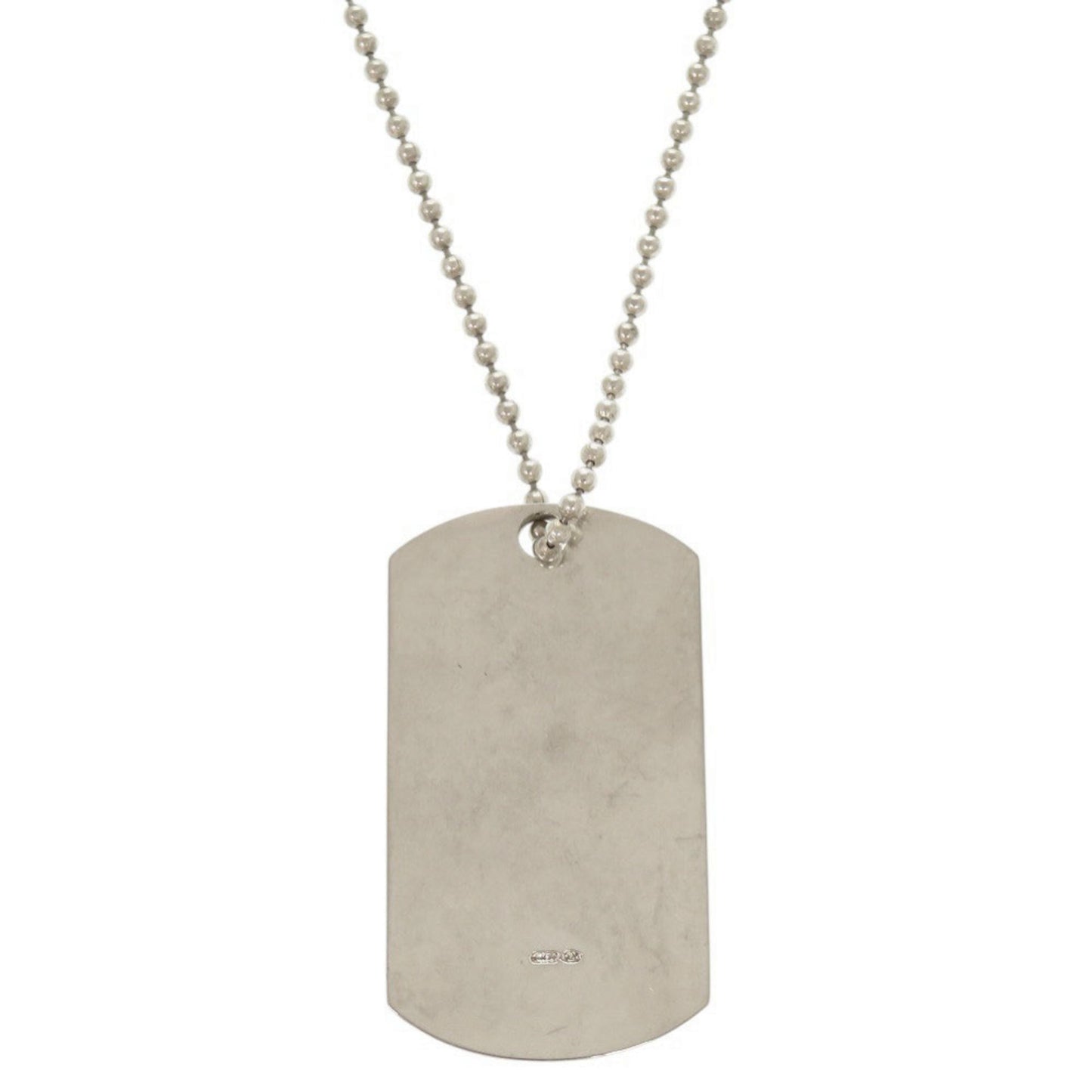 Gucci Dog Tag Plate Silver 925 Necklace Pendant 0651 GUCCI
