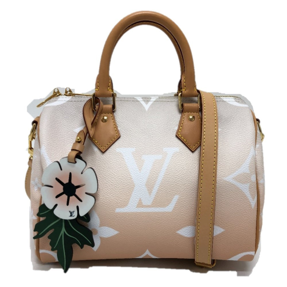 LOUIS VUITTON M45722 Monogram Giant Gradient Speedy Bandouliere 25 2-Way Mini Boston Bag/Shoulder Bag in Canvas, Women's, Blue Pink — Like New