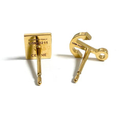 Celine Women's Asymmetrical Earrings C Logo Anchor — Like New