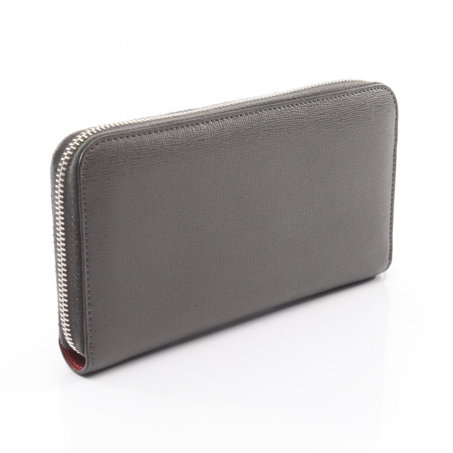 Fendi By the Way round long wallet, leather, women's, gray, beige, multicolor, 8M0299