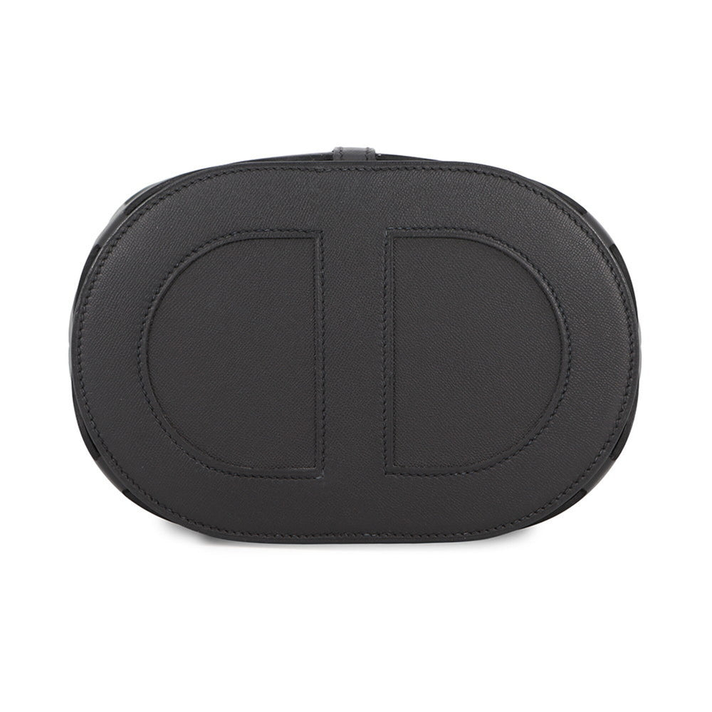 Hermes handbag Chaine d'Ancre Black Navy Veau Madame Silk Y stamp HERMES — Like New