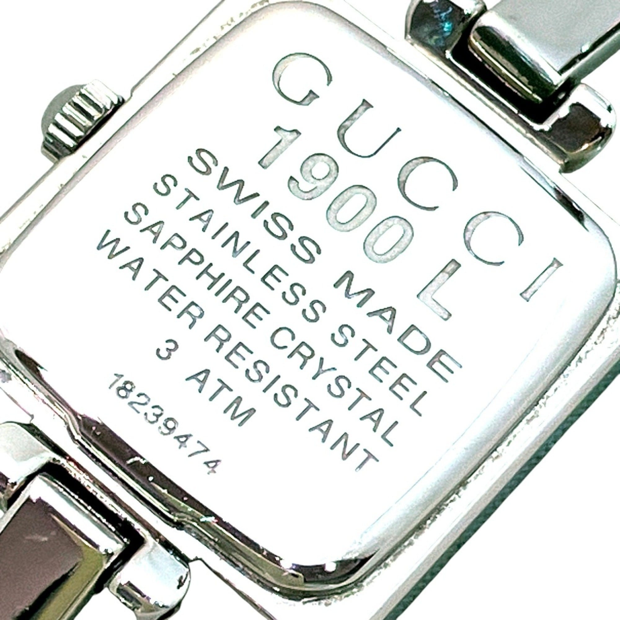 Gucci bangle watch, total weight 24.4g, stainless steel, quartz movement, pink mother-of-pearl dial, 1900L — Good