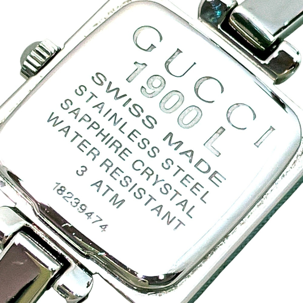 Gucci bangle watch, total weight 24.4g, stainless steel, quartz movement, pink mother-of-pearl dial, 1900L — Good
