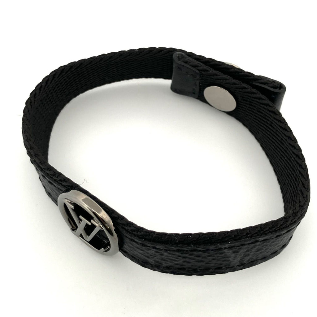 Louis Vuitton Monogram Eclipse LV Circle Bracelet M6549 Black