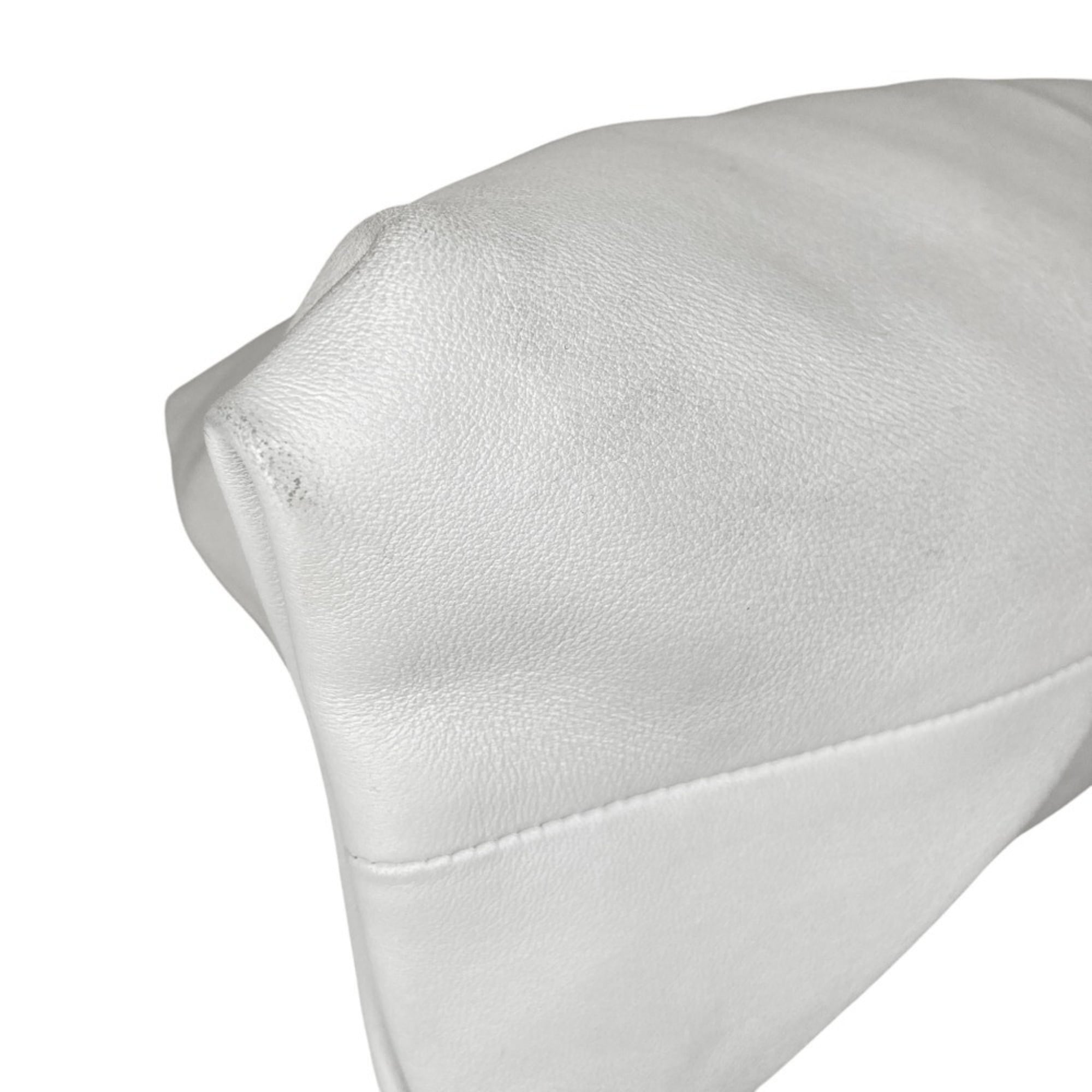 BOTTEGA VENETA Triangle Flap Clutch Bag in Off-White for Women