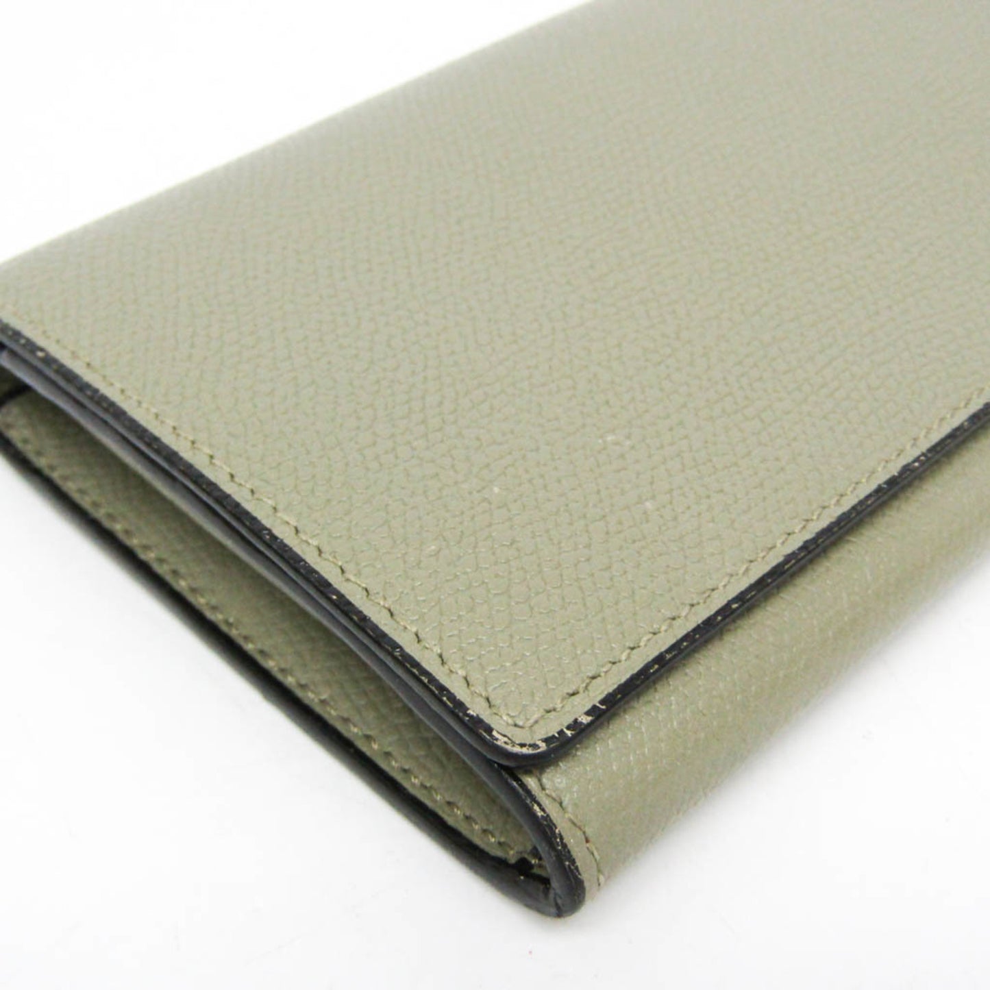 Valextra Women's Leather Long Wallet (bi-fold) Green