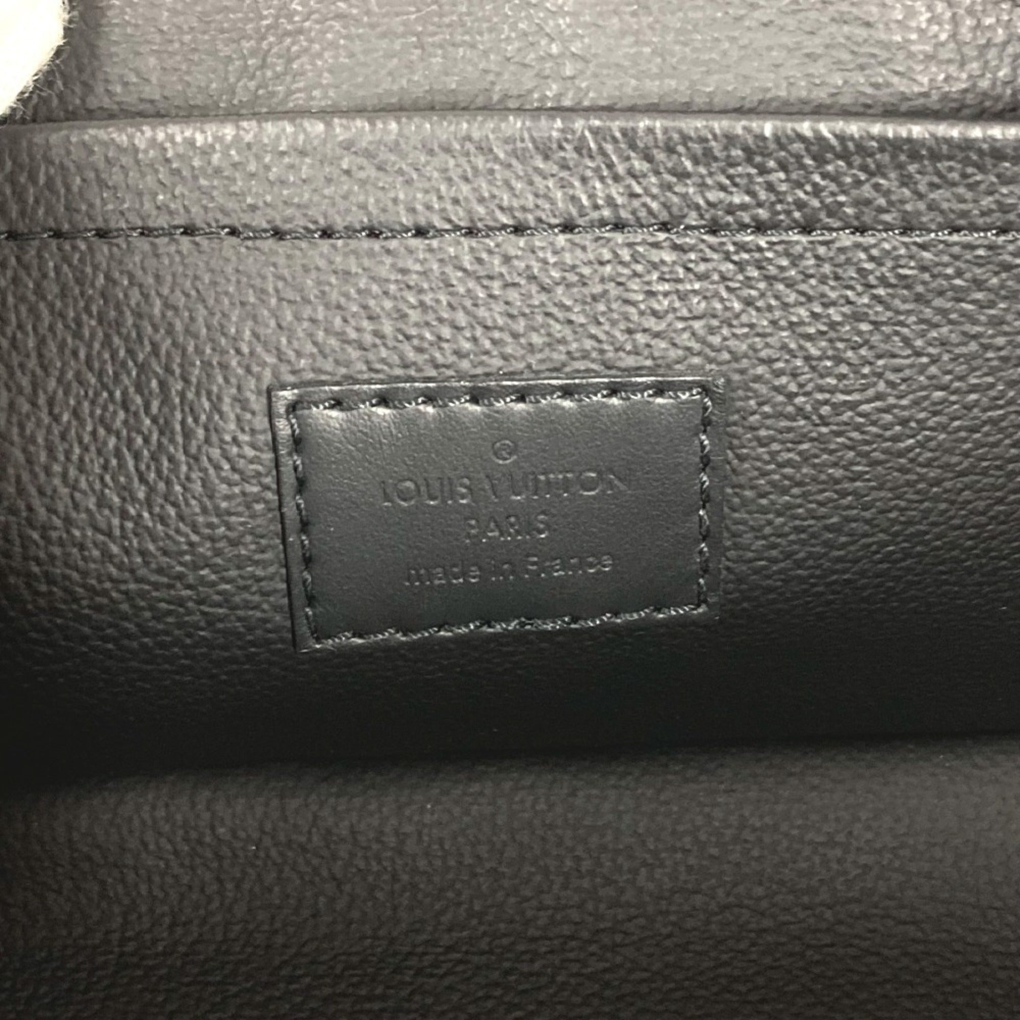 LOUIS VUITTON M11508 Monogram Eclipse Toiletry Bag, Pouch, Second Clutch Handbag, Canvas, Men's, Black — Like New