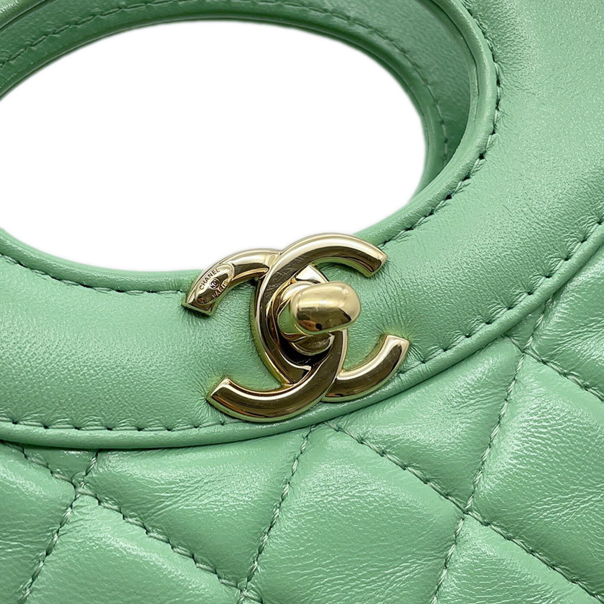 Chanel Chain Shoulder Bag Matelassé Small Shiny Calfskin AS4133 CHANEL Handbag Women's — Like New