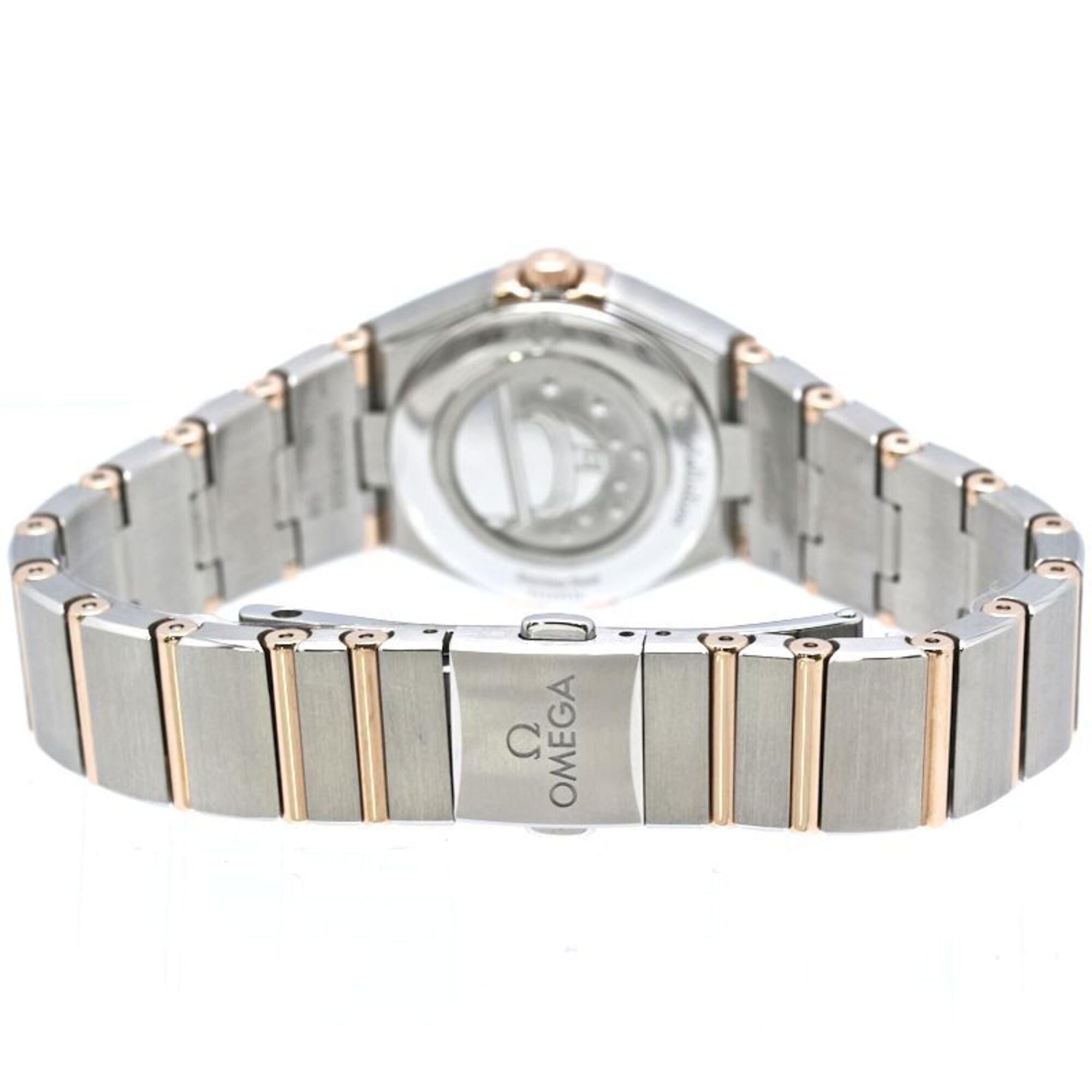 OMEGA Constellation Manhattan Diamond Bezel 131.25.25.60.52.001 Women's Watch SS x 18K Sedna Gold 40504 — Like New