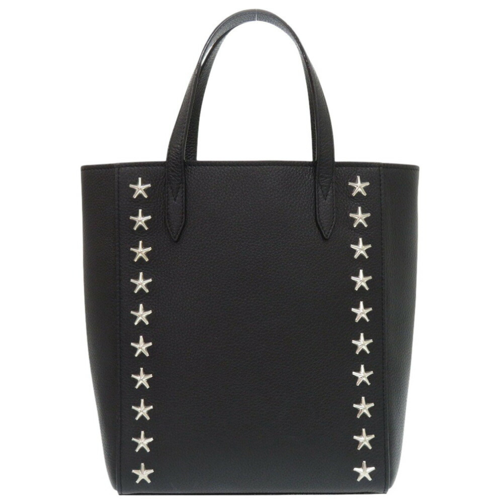 Jimmy Choo Star Stud Bria Leather Black Tote Bag (0428)