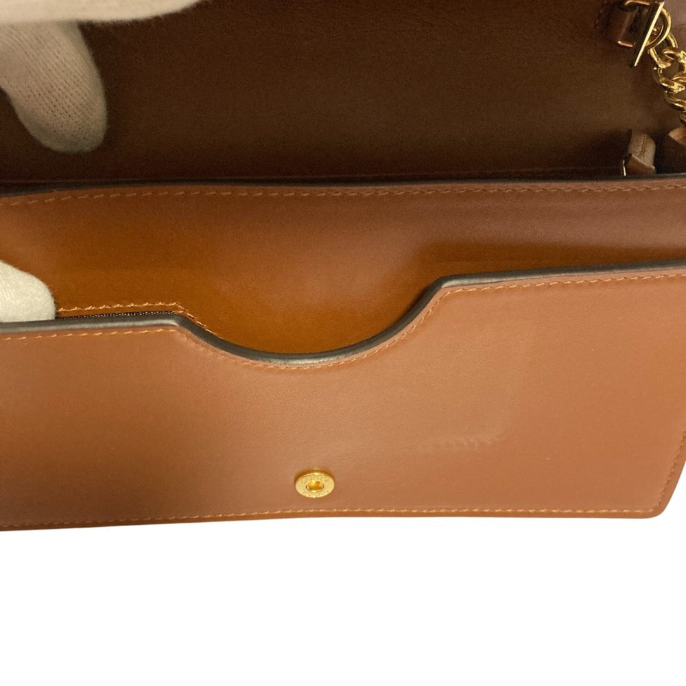 GUCCI GG Matelasse Leather Wallet, Chain Shoulder Bag, 723787, Brown, Women's — Like New