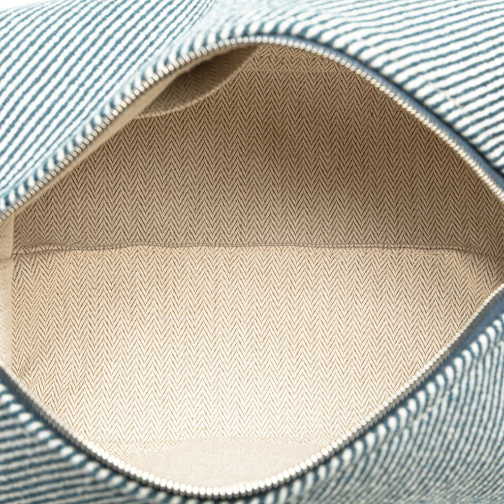 Hermès Bride A Black PM Handbag Pouch Navy Khaki Toile Officier Women's HERMES