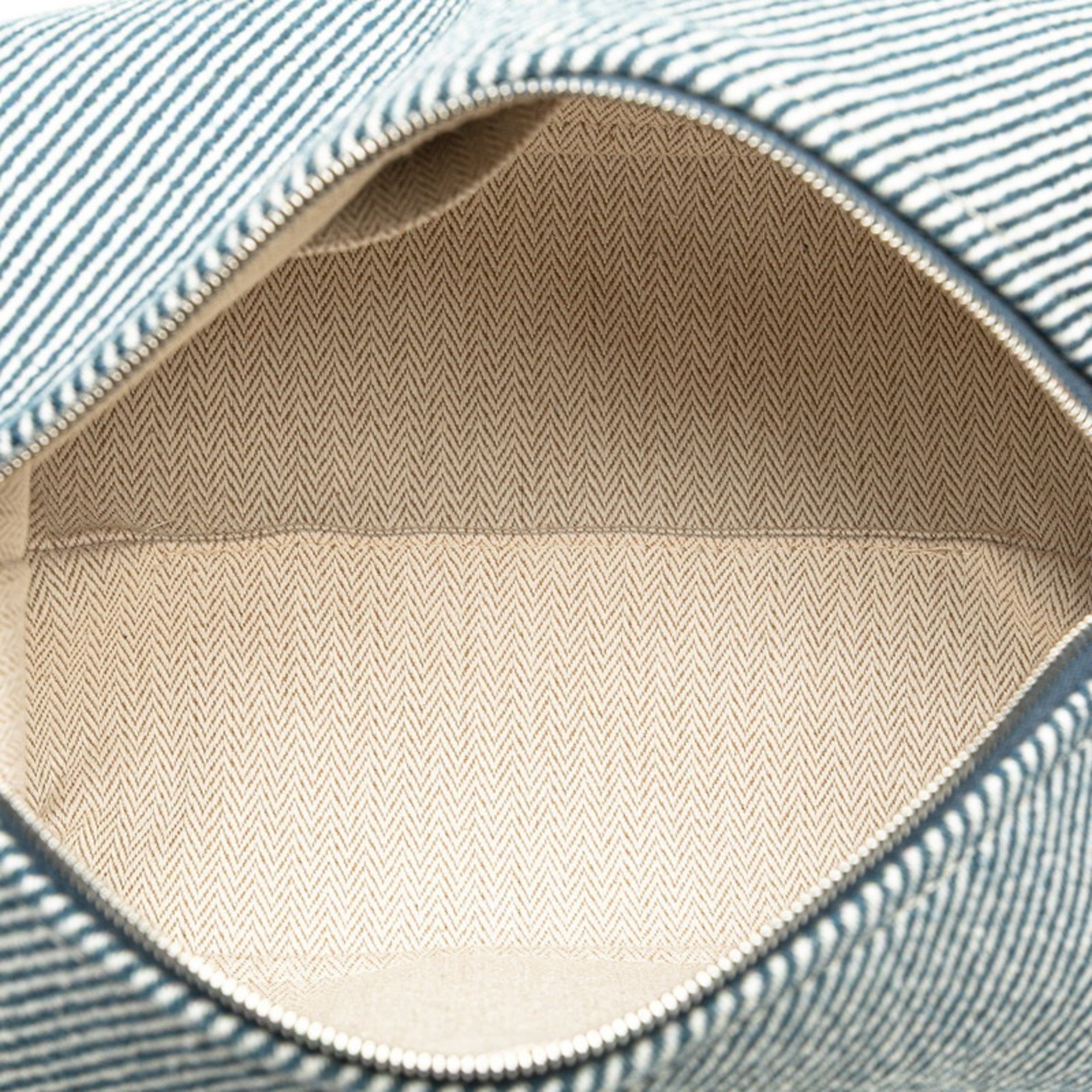 Hermès Bride A Black PM Handbag Pouch Navy Khaki Toile Officier Women's HERMES