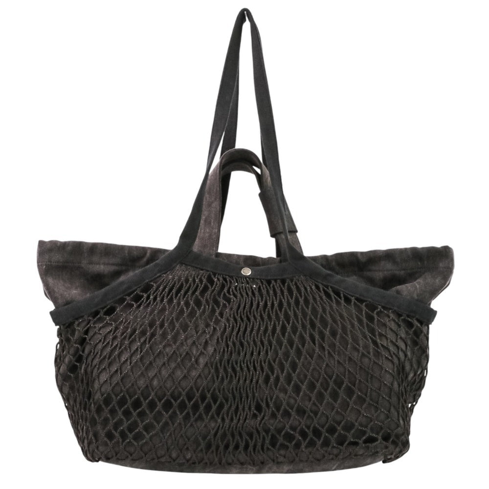 Excellent condition BALENCIAGA 24/7 mesh washed tote bag, size M, 791809, black, women's, Luxs, used brand clothing store — Like New