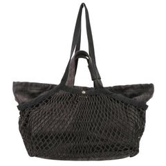Excellent condition BALENCIAGA 24/7 mesh washed tote bag, size M, 791809, black, women's, Luxs, used brand clothing store — Like New