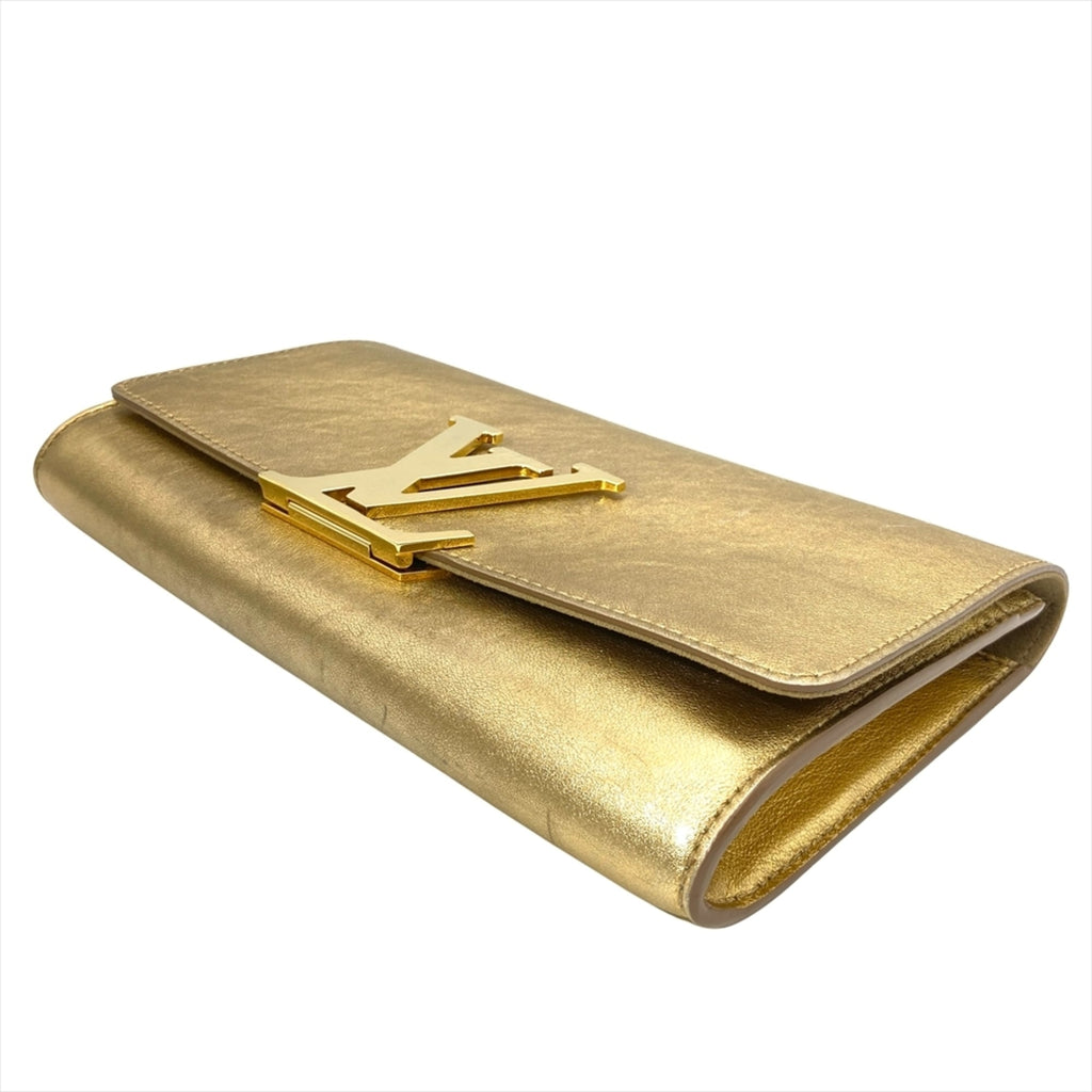 Louis Vuitton Pochette Louise EW Clutch Bag M94334 Gold with Hardware TR1123 Women's