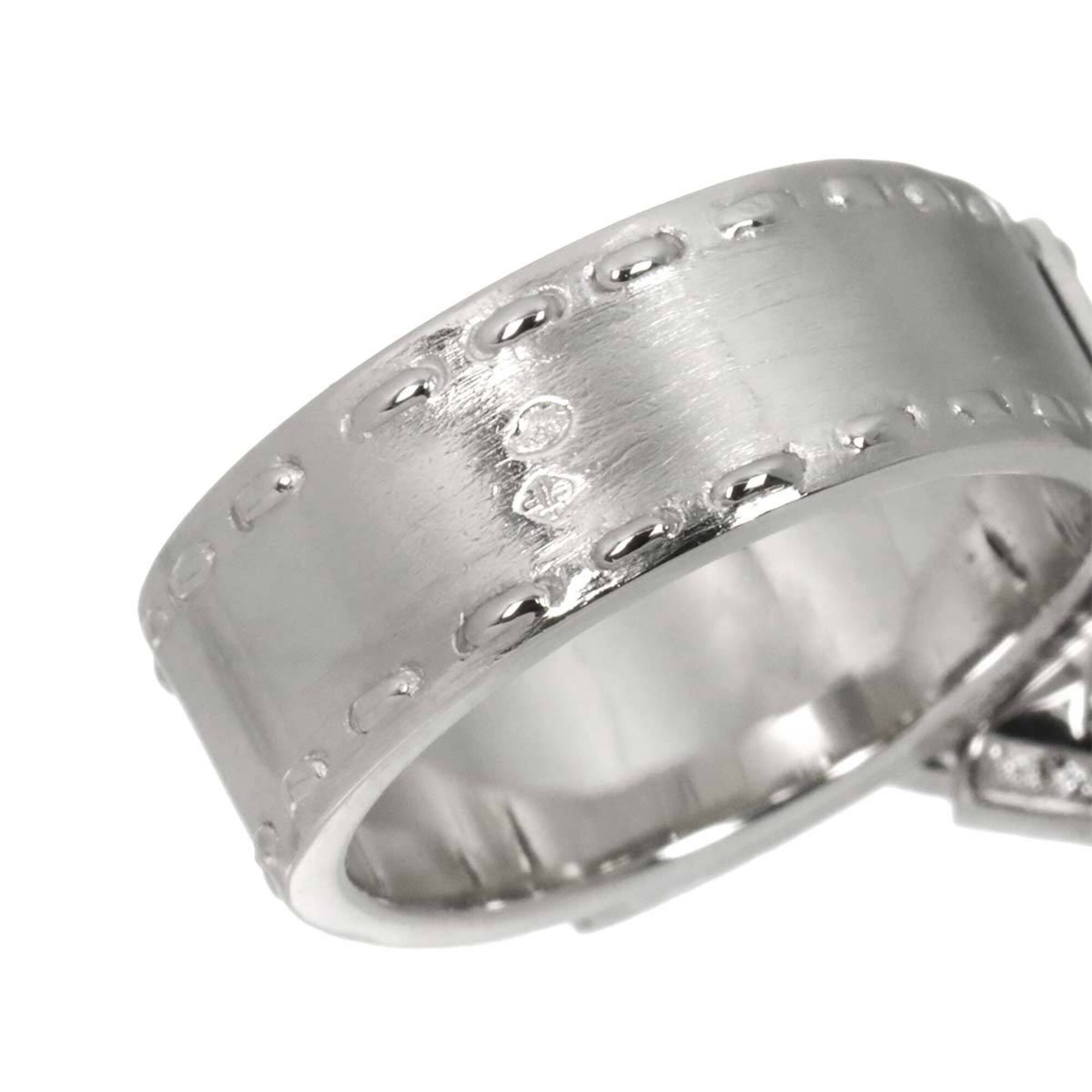 Hermes Kelly Ring #54, Diamond, 18K White Gold (750) — Like New