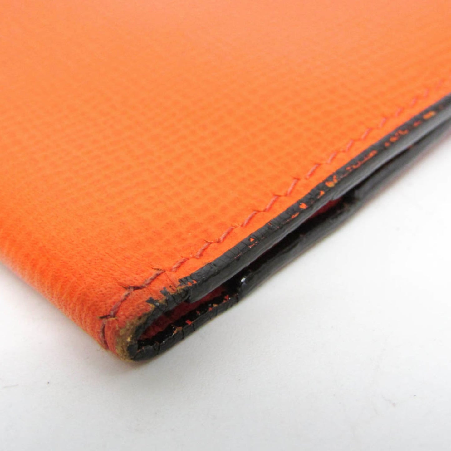 Valextra Vertical 12 Card V8L21 Men,Women Leather Long Bill Wallet (bi-fold) Orange