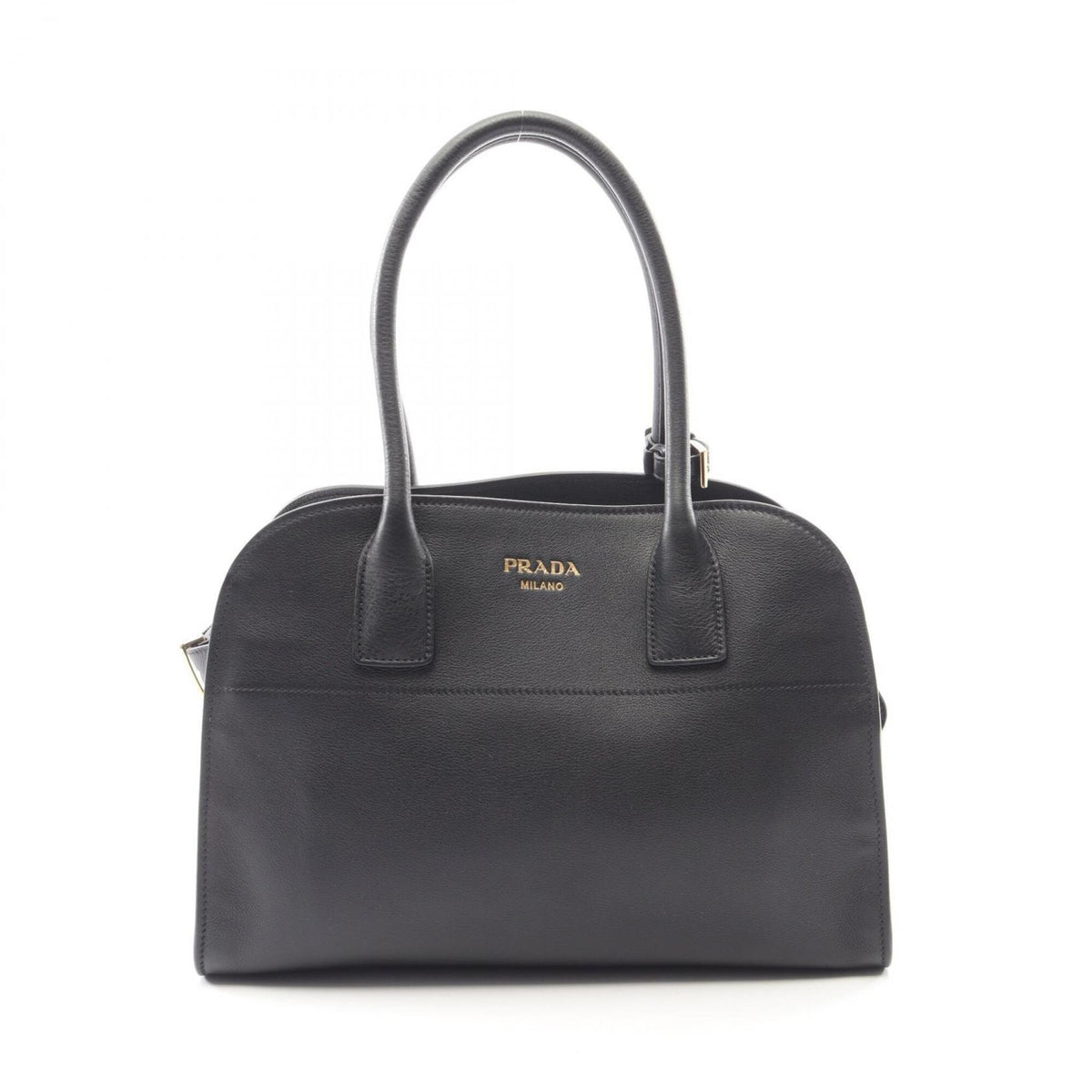 Prada SOFT GLAIN Medium Tote Bag Handbag Leather Women's Black 1BG538 — New - Store Return