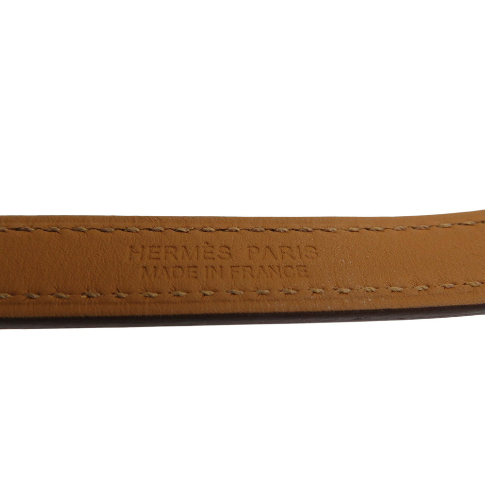 Hermes Rival Double Tour U Stamped Swift Leather Orange Strand Bracelet 1342HERMES — New - Store Return