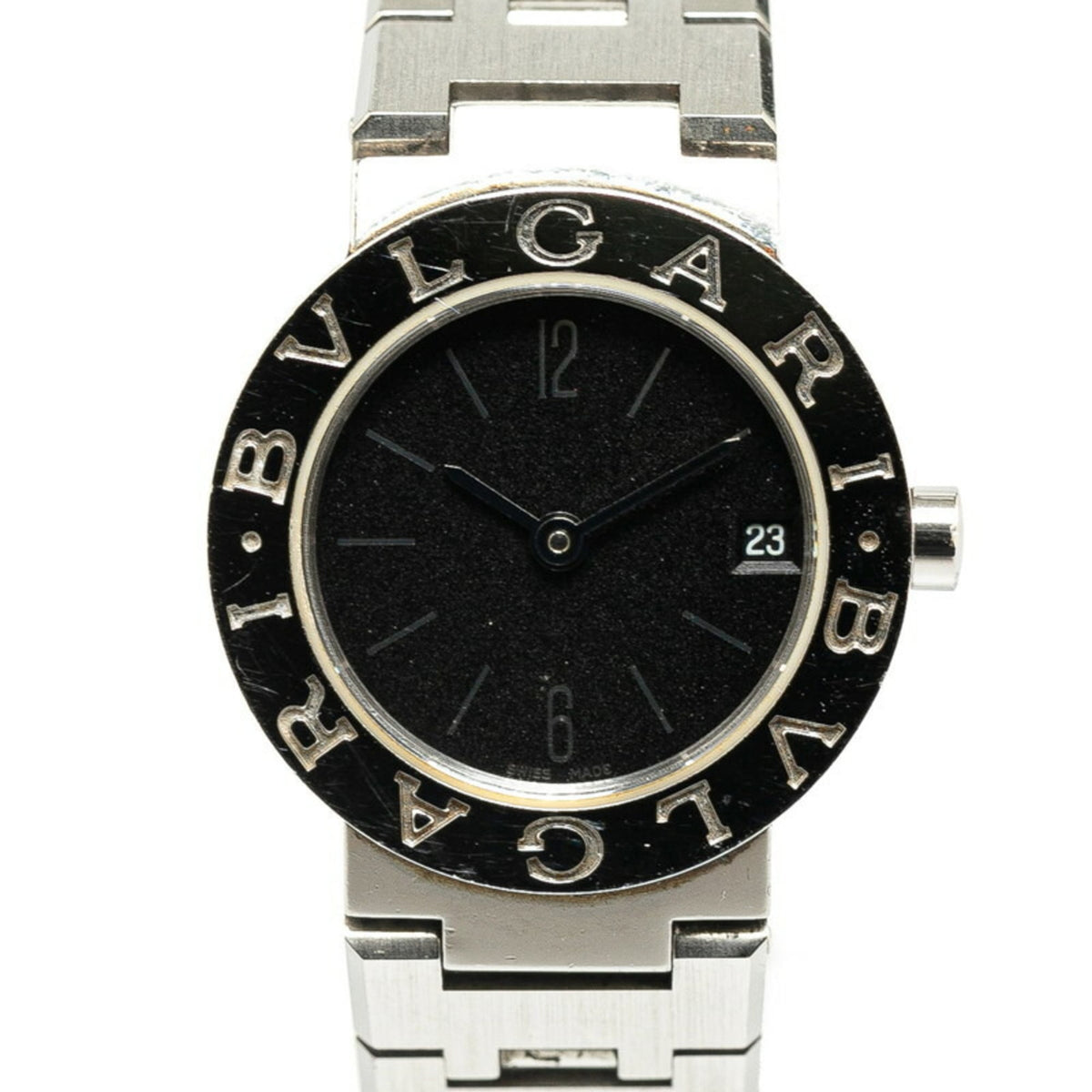 BVLGARI Watch BB23SS Quartz Black Dial Stainless Steel Women's — Good