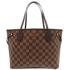 Like new Louis Vuitton Neverfull PM Damier Brown Tote Bag with Pouch N41359 LV 0701 LOUIS VUITTON — Like New