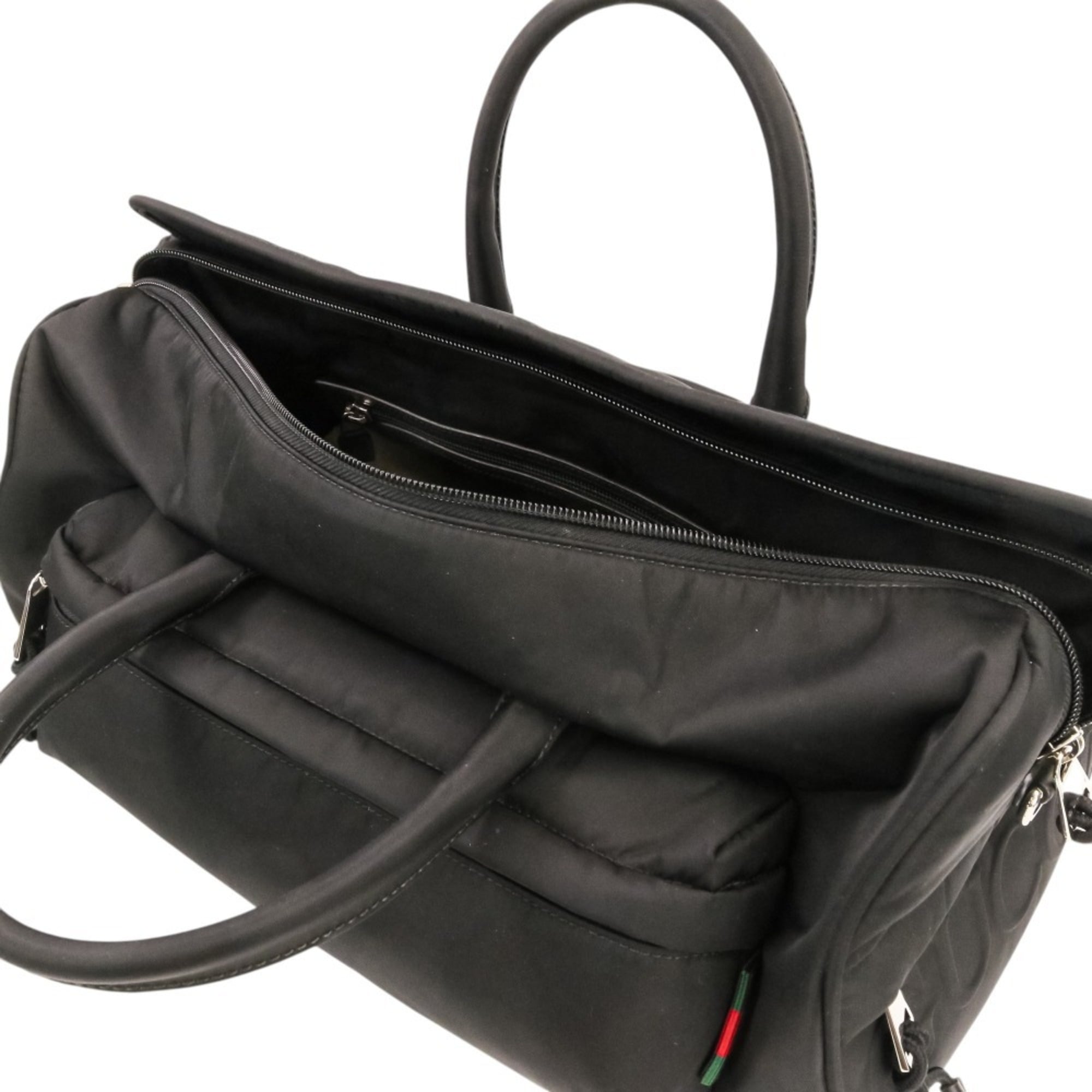 GUCCI Sherry Line Nylon 2-Way Boston Bag 800185 Black (Men's & Women's) — Like New