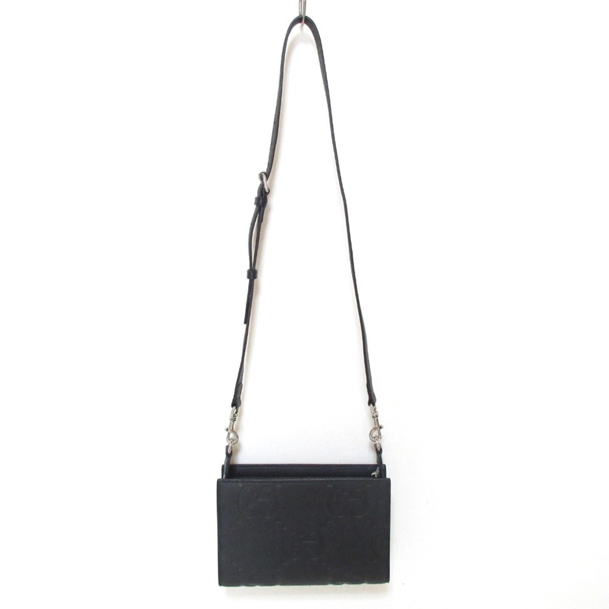 GUCCI Jumbo GG Mini Bag Shoulder 795240 Black Women's — Like New