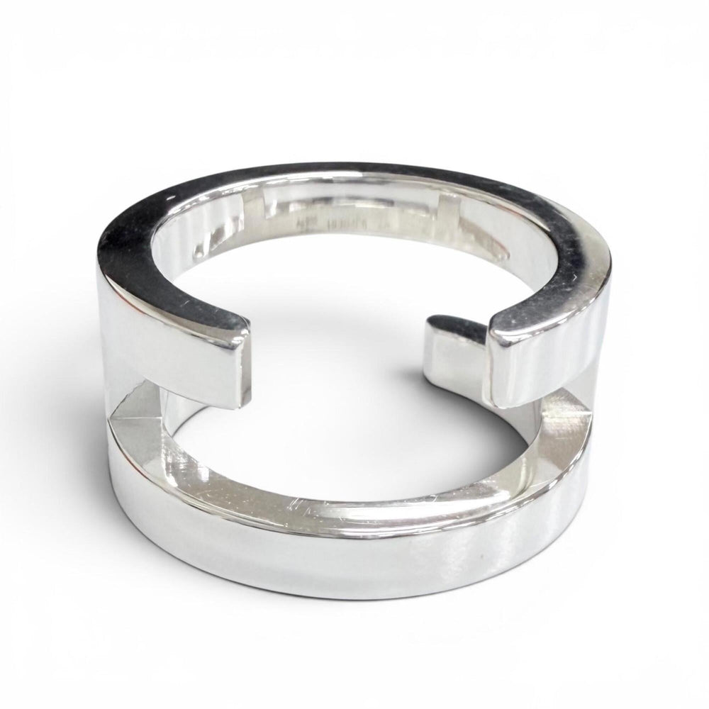 HERMES AG925 H symbol ring, silver, size 48, weight 6.9g, women's, very popular, highly recommended! — Like New